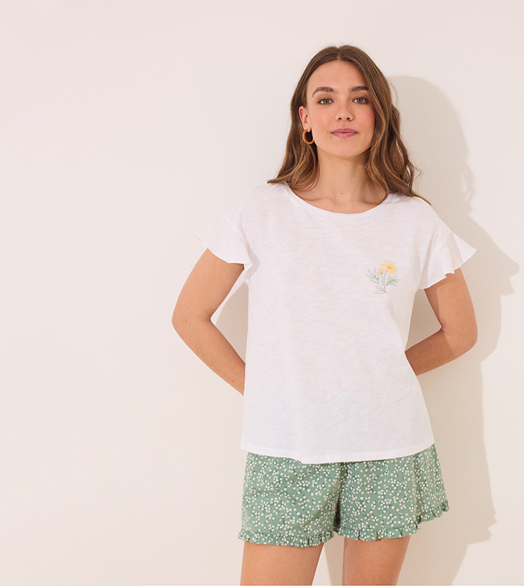 Printed Shorty Pyjama Set