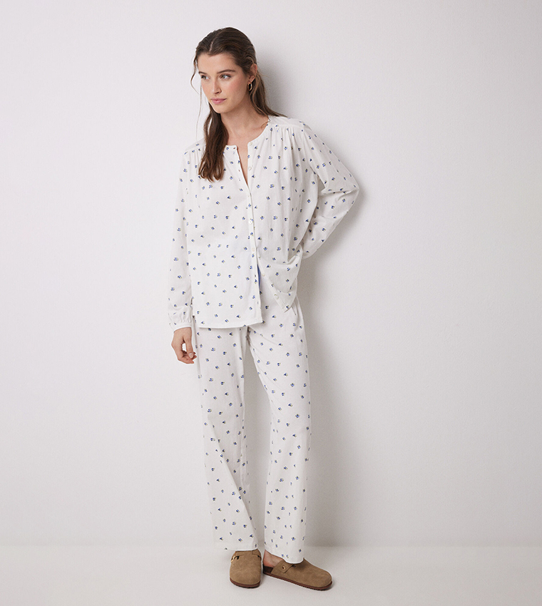 Printed Long Sleeves Pyjama Set