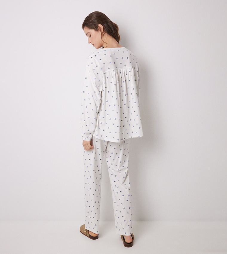 Printed Long Sleeves Pyjama Set
