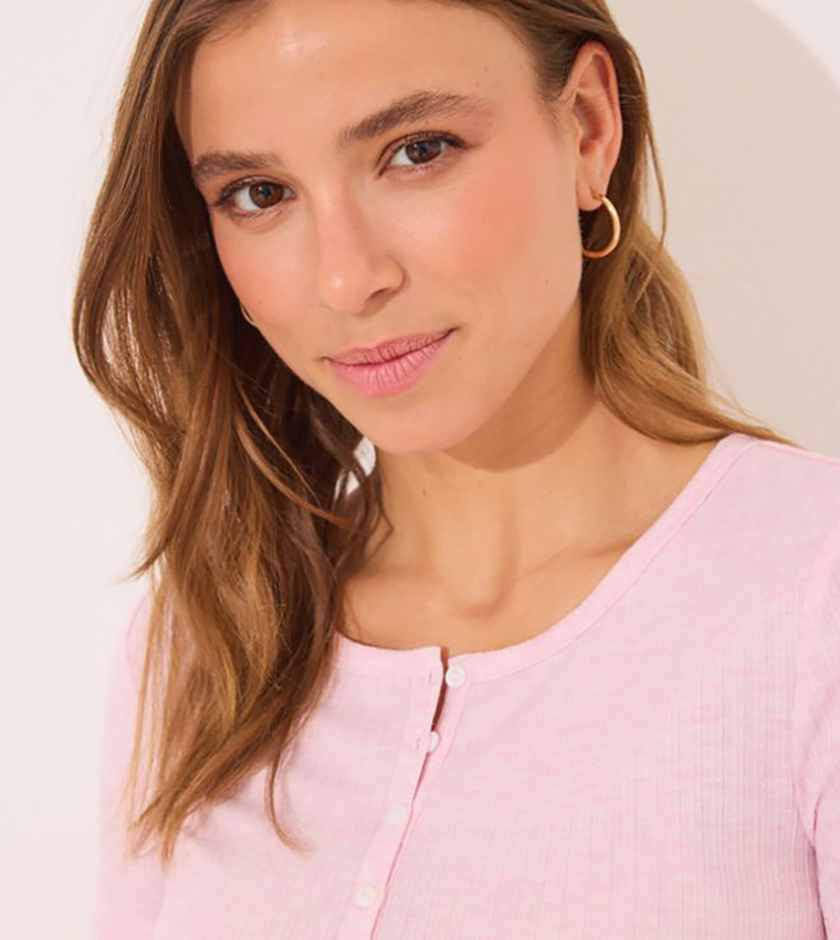 Striped Short Sleeves Viscose Pyjama Set