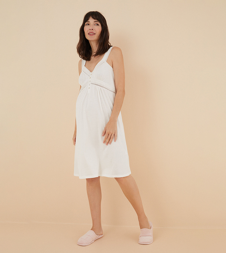 Front 2024 fastening nightdress