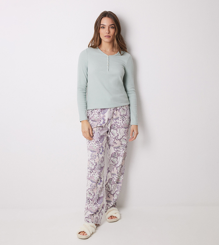 Floral Drawstring Waist Pyjama Pants