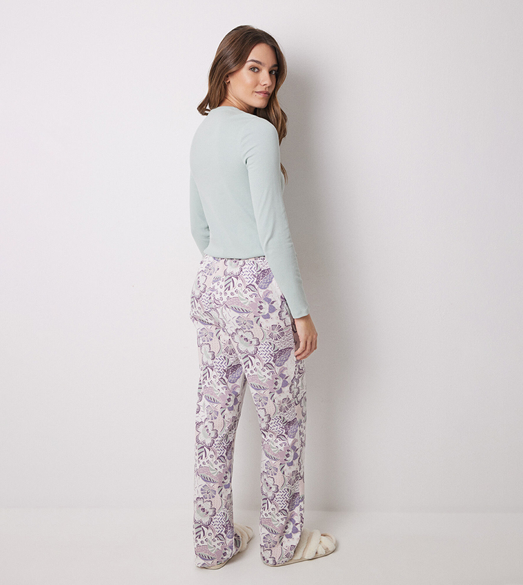 Floral Drawstring Waist Pyjama Pants