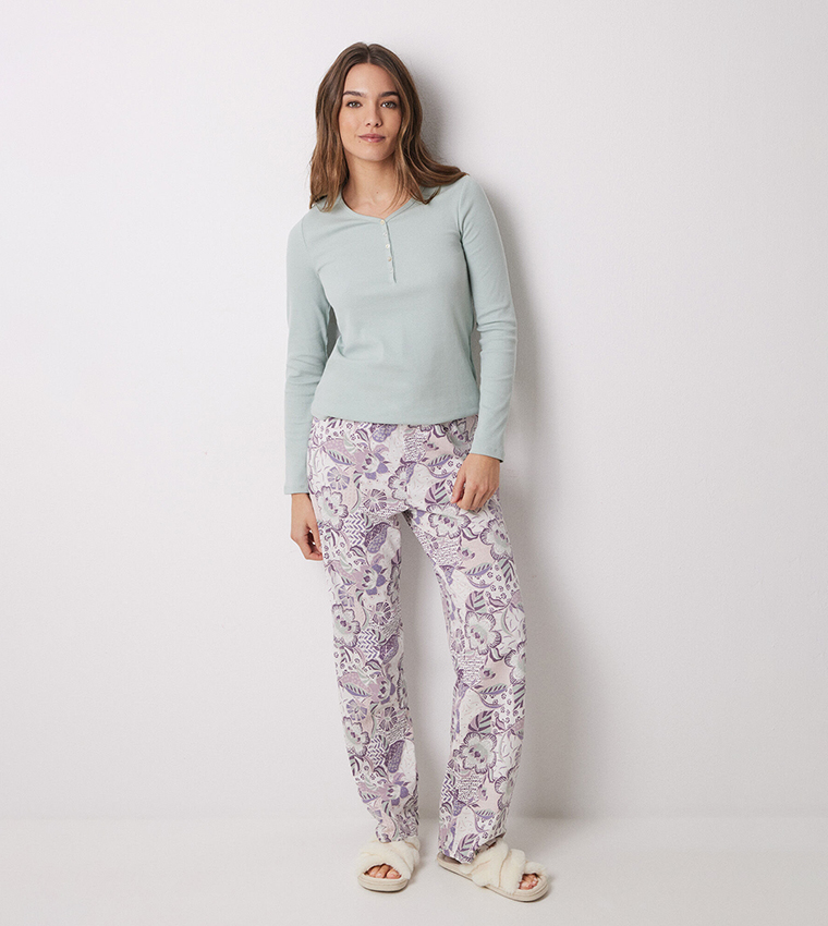 Floral Drawstring Waist Pyjama Pants