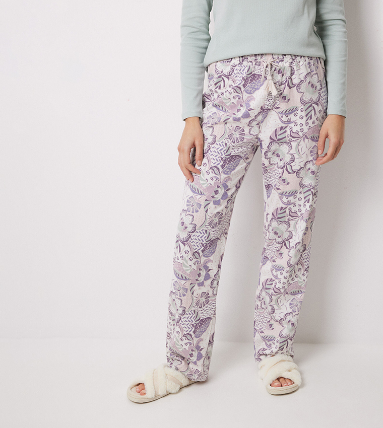 Floral Drawstring Waist Pyjama Pants