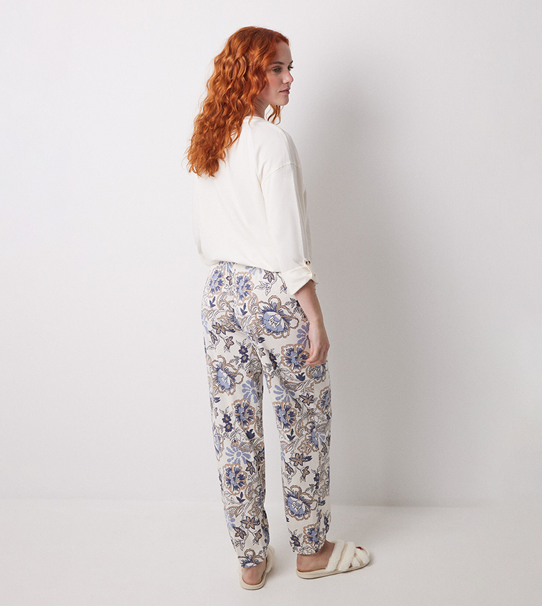 Floral Drawstring Waist Pyjama Pants
