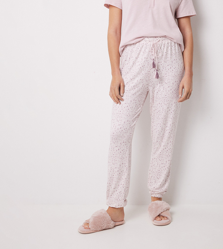 Printed Drawstring Waist Pyjama Pants