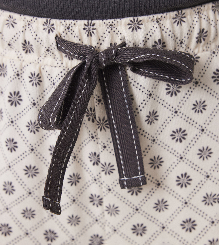 Printed Drawstring Waist Pyjama Pants