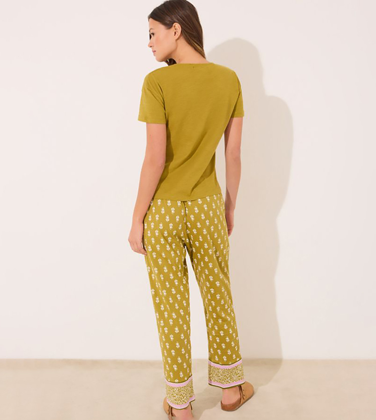 Printed Cotton Lounge Pants