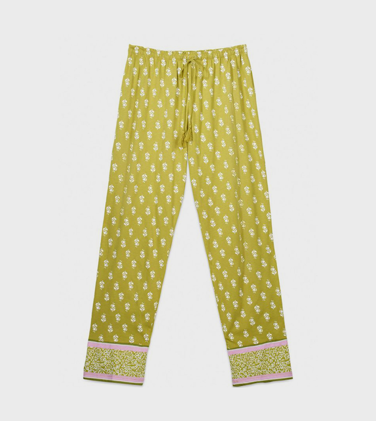 Printed Cotton Lounge Pants