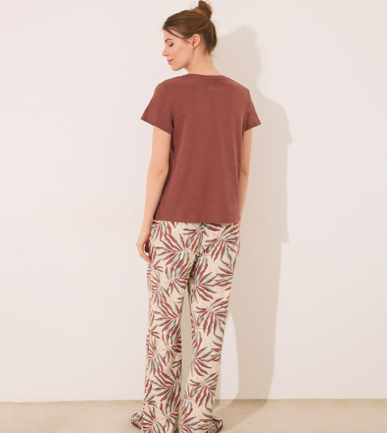 Tropical Printed Viscose Lounge Pants