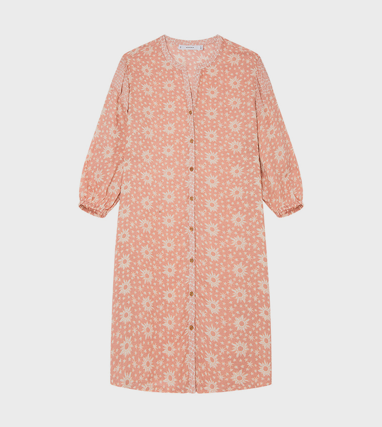 Printed Button Down Nightdress