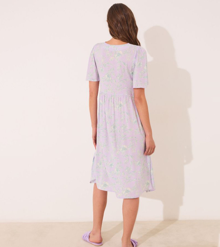 Viscose Print Midi Dress