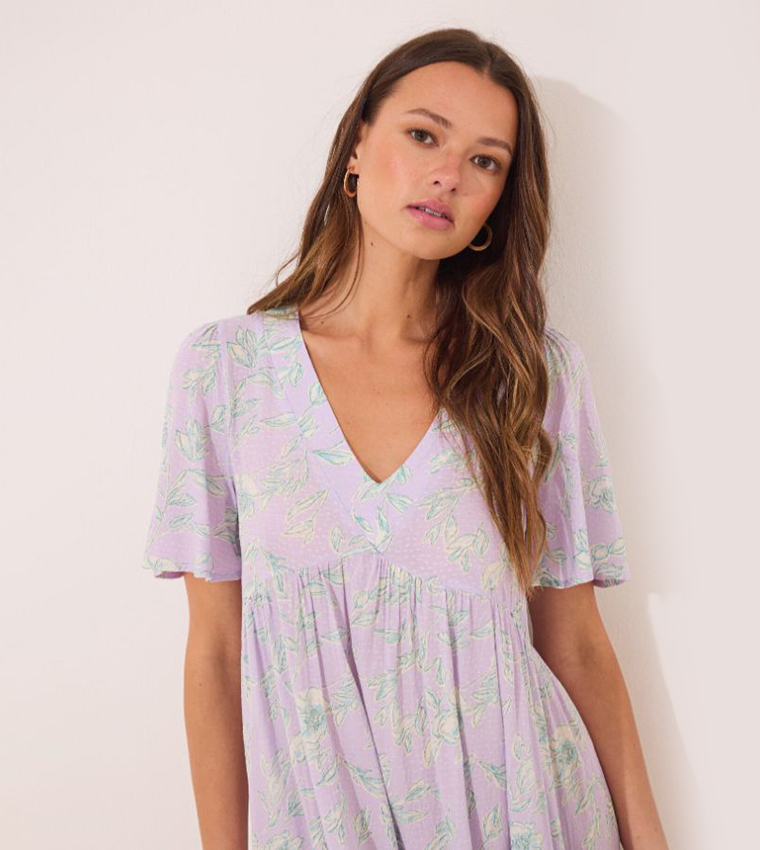 Viscose Print Midi Dress