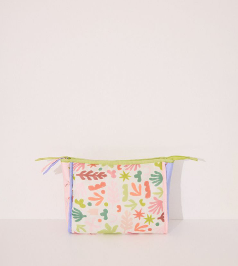 Printed Zip-Closure Toiletry Bag