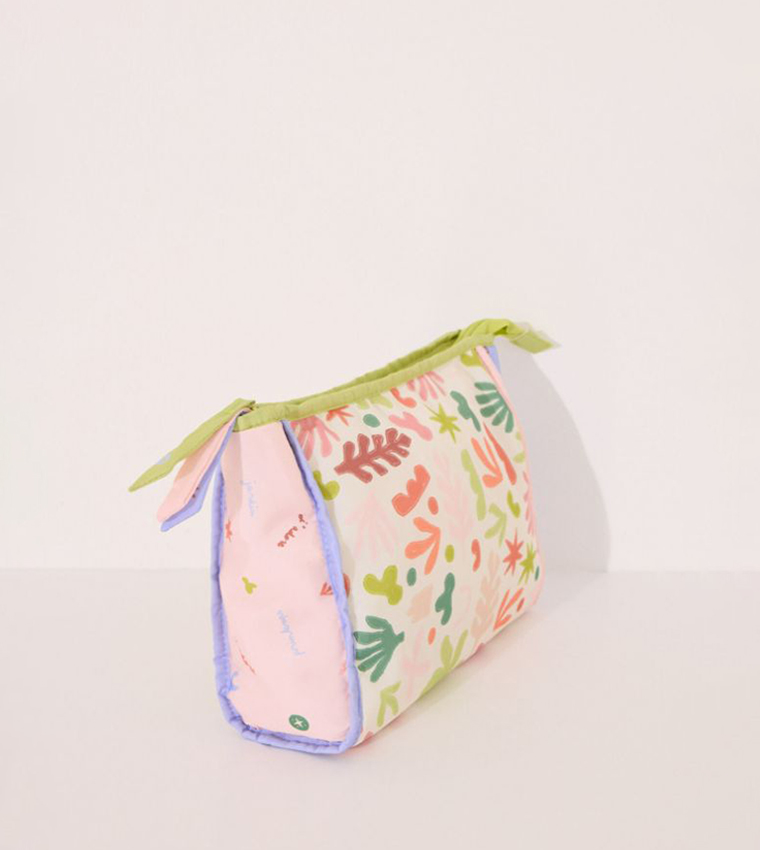 Printed Zip-Closure Toiletry Bag