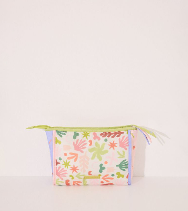 Printed Zip-Closure Toiletry Bag
