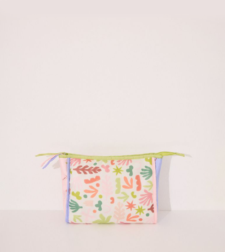 Printed Zip-Closure Toiletry Bag