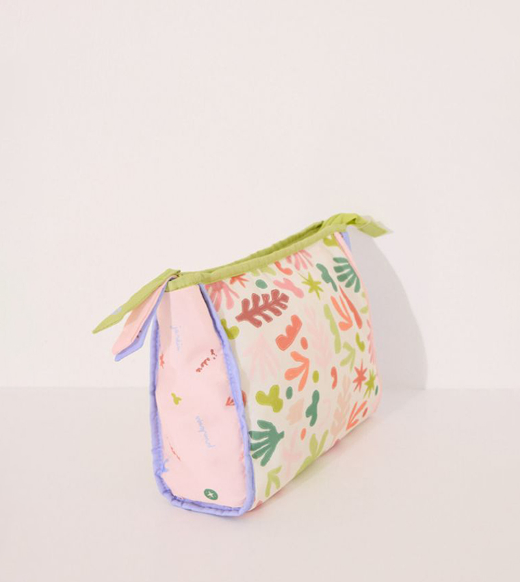 Printed Zip-Closure Toiletry Bag