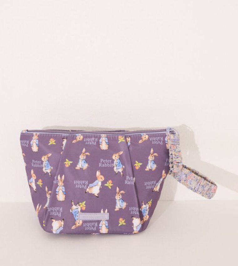 Mr. Rabbit Printed Nylon Medium Vanity Bag