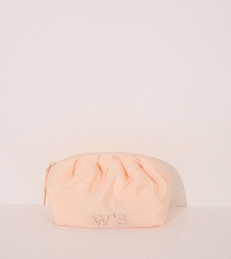 Textured Zip-Closure Nylon Toiletry Bag