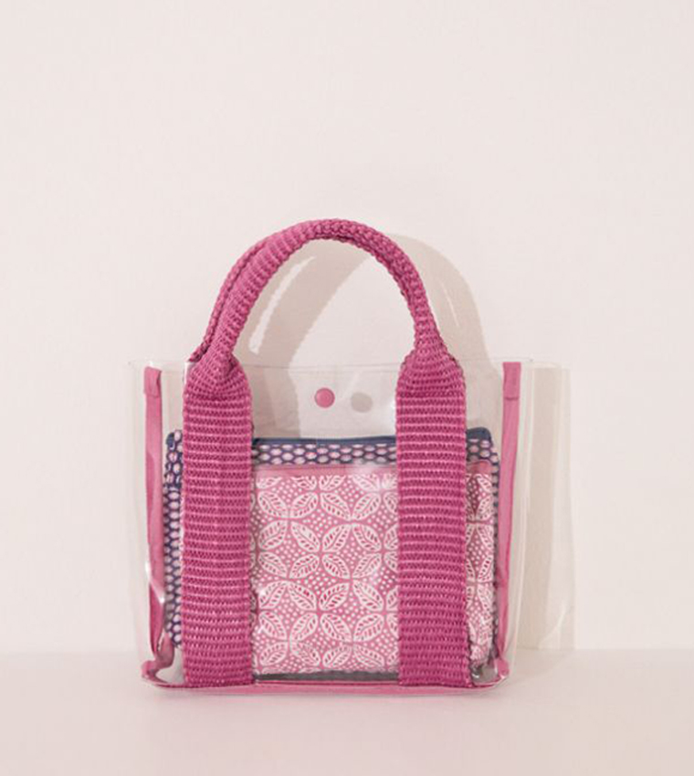 Printed Mini Tote Bag with Pouches