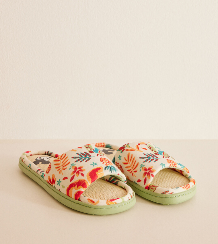 Buy Women secret Tropical Print Bedroom Slippers In Multiple Colors 6thStreet Kuwait