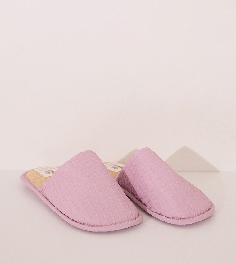 Textured Bedroom Slippers