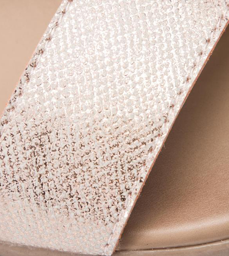 Ankle Strap Buckle Closure Round Toe Sandals - Pink WS17129-4