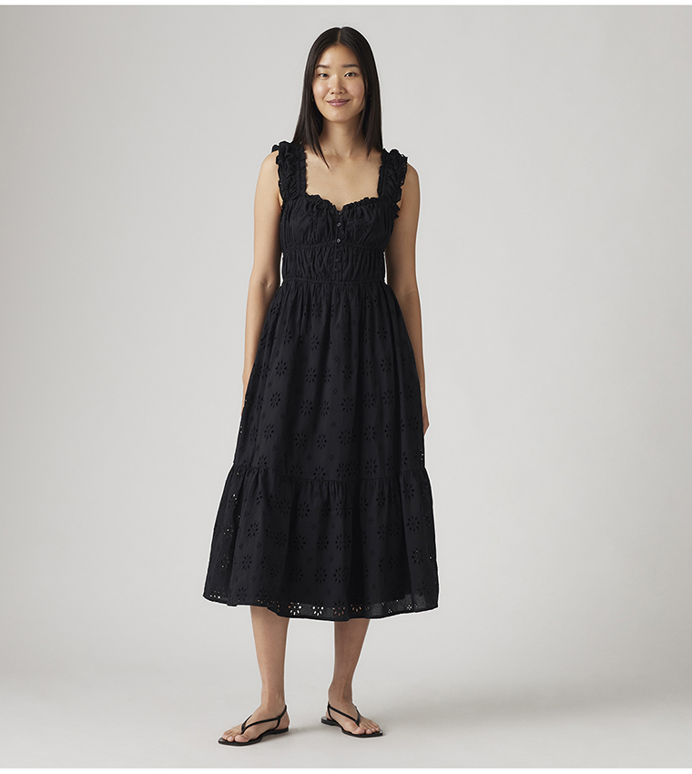 AMAYA Tiered Midi Dress