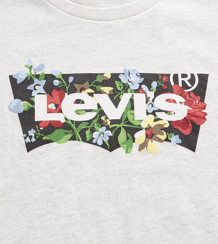 تيشيرت بطبعة شعار كم قصير 