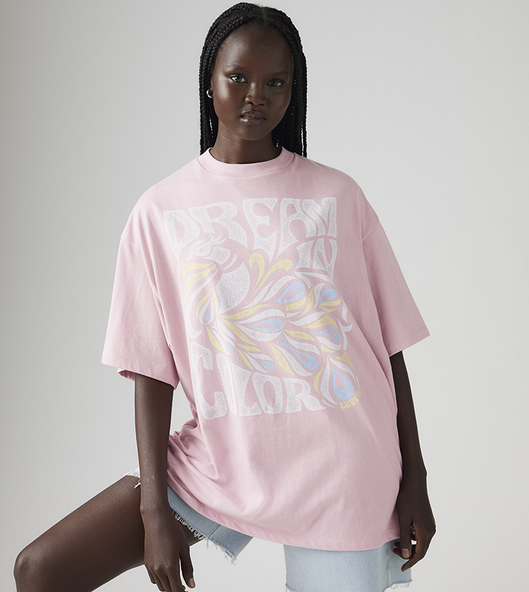 Printed Short Sleeves Oversized T-Shirt