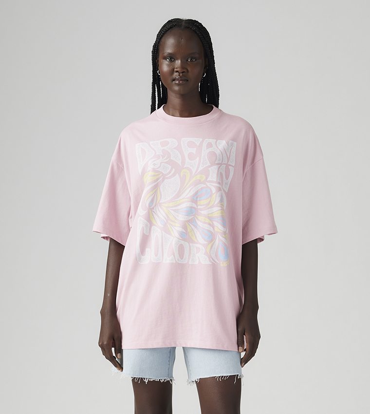 Printed Short Sleeves Oversized T-Shirt