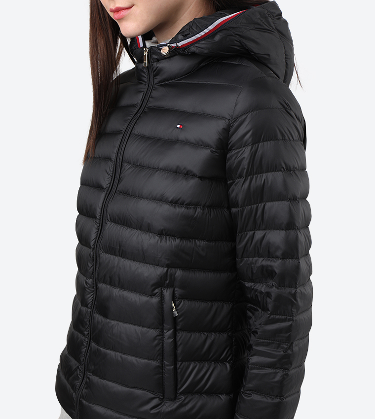 Buy Tommy Hilfiger High Neck Long Sleeve Essential Quilted Jacket Black In Black 6thStreet Kuwait