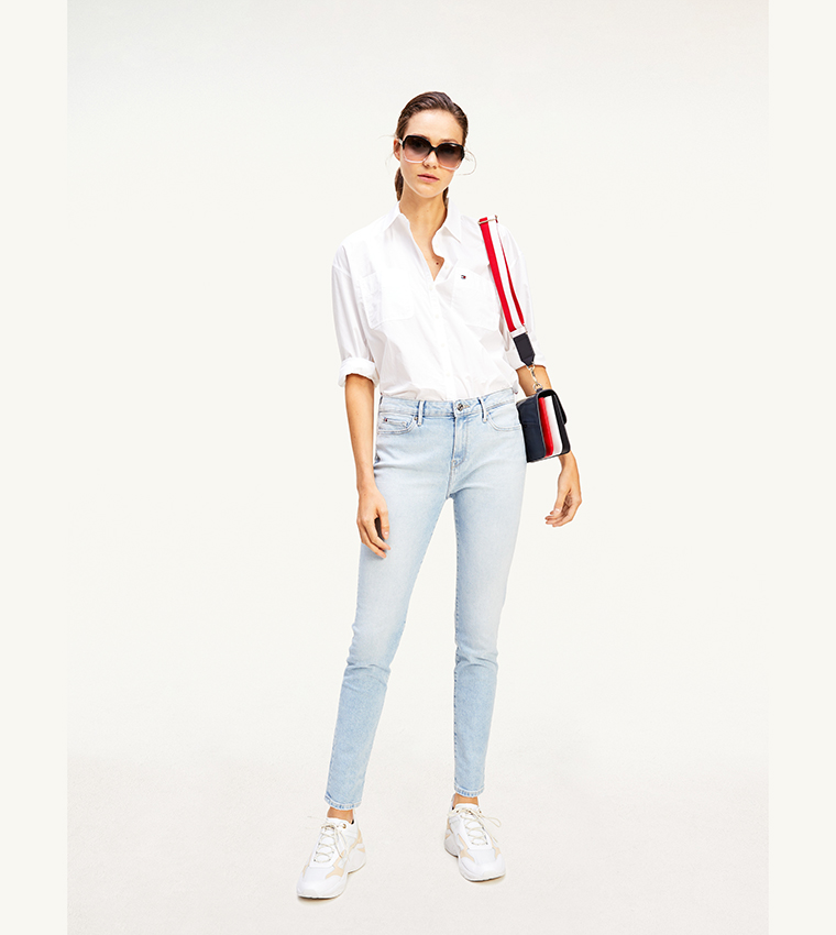 Buy Tommy Hilfiger Venice Mid Rise Slim Stonewashed Jeans In Blue 6thStreet Kuwait