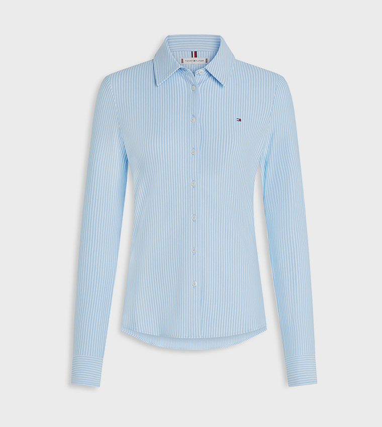 1985 Striped Long Sleeves Slim Fit Shirt