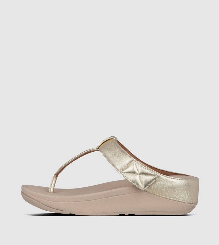 Buy FitFlop Mina Toe Thongs Sandals Platino In PLATINO 6thStreet UAE