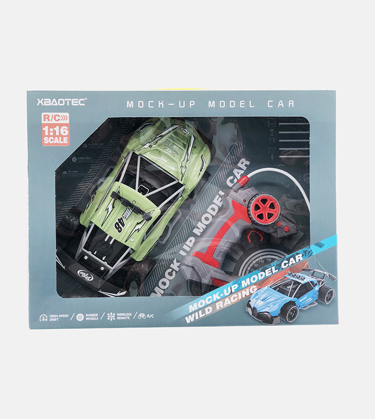 Rc Racing Car 1/16 Rc Drift Car 2.4Ghz Alloy High Speed Rechargeable Race Car - Green