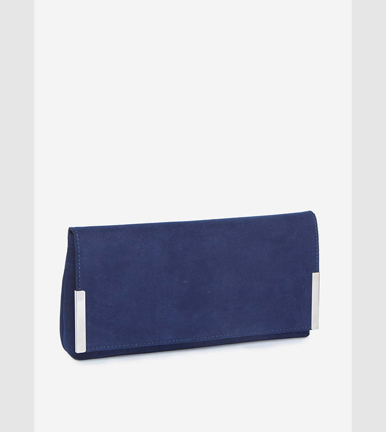 Buy Dorothy Perkins Metal Side Bar Clutch Bag In Navy 6thStreet Oman