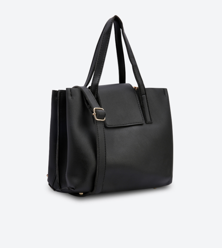 Buy R&B Twin Grab Handles Tote Bag Black XH 3 In Black 6thStreet