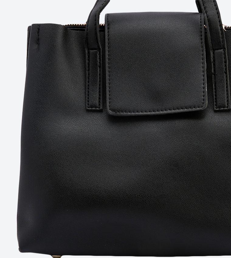 Buy R&B Twin Grab Handles Tote Bag Black XH 3 In Black 6thStreet