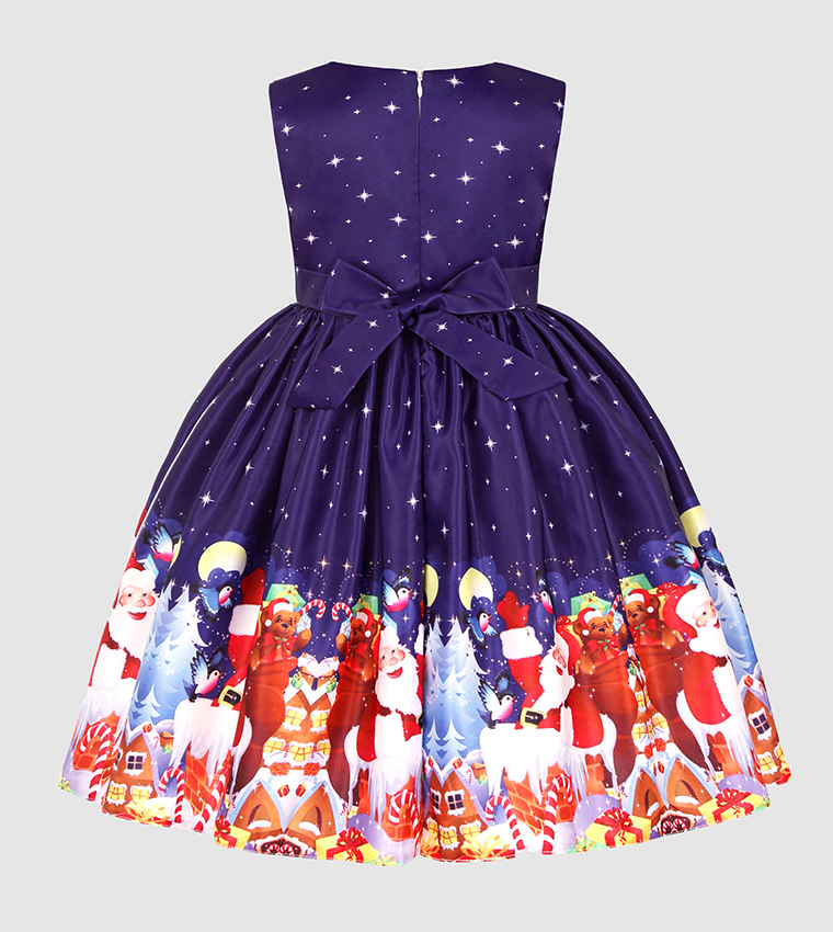 Christmas Santa Theme Fit and Flare Gown