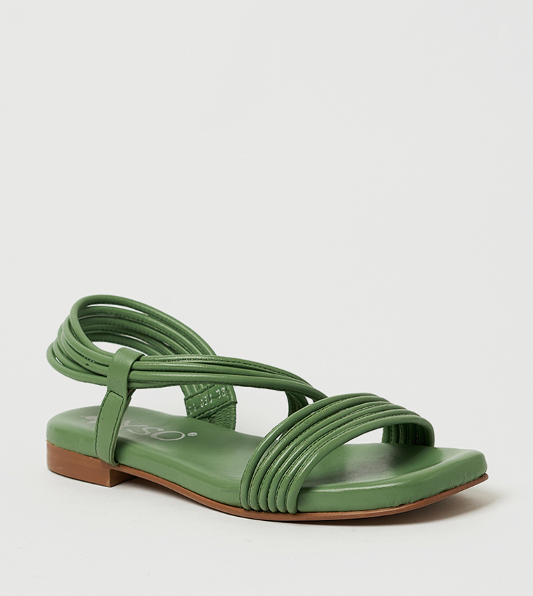 AUBRIELLE Open Toe Flat Sandals