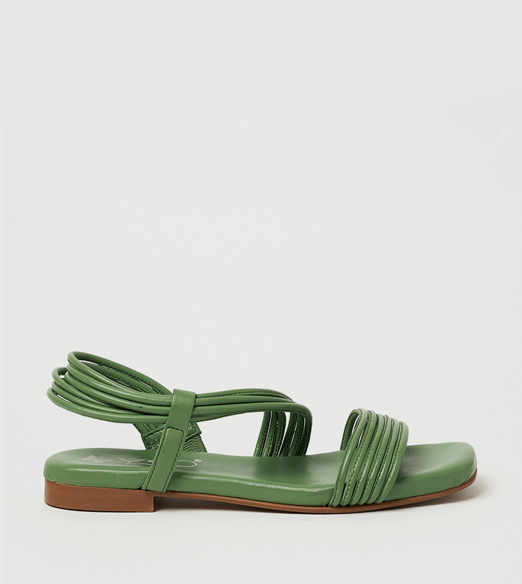 AUBRIELLE Open Toe Flat Sandals