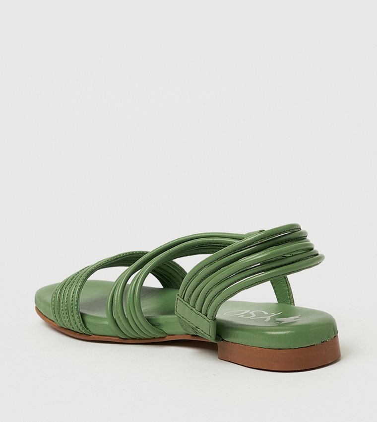 AUBRIELLE Open Toe Flat Sandals