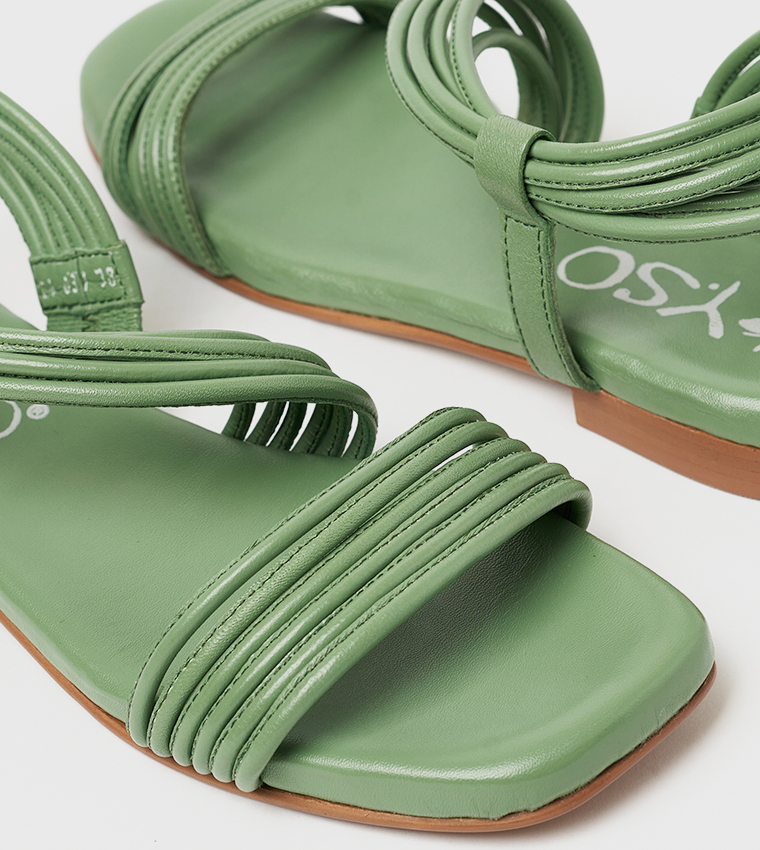 AUBRIELLE Open Toe Flat Sandals