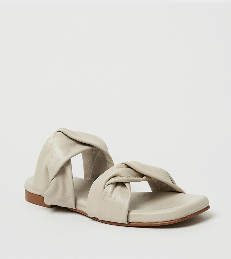 CARLOS Open Toe Flat Sandals
