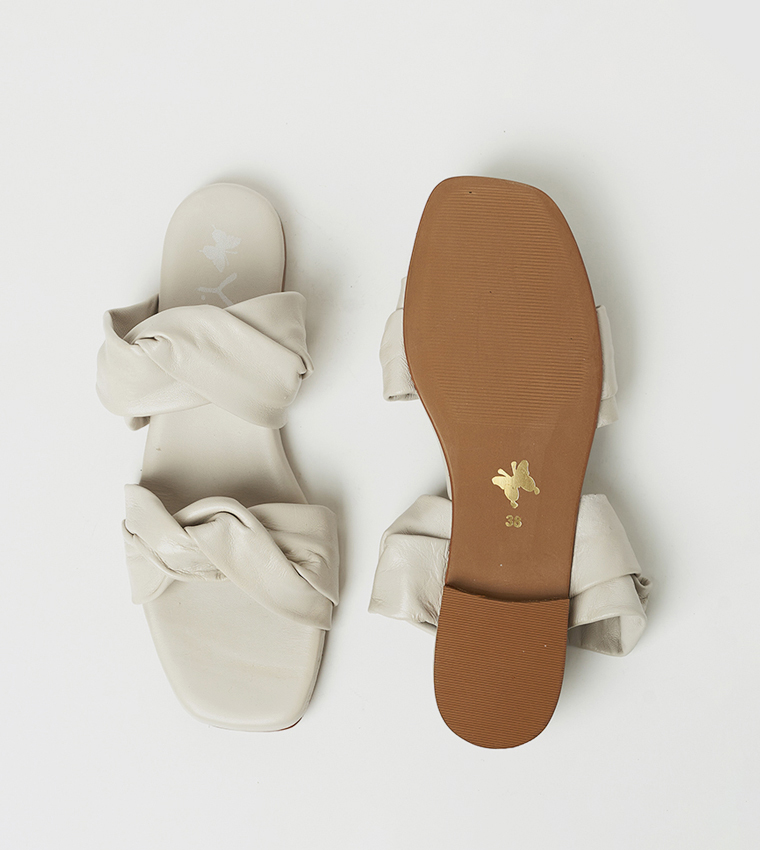 CARLOS Open Toe Flat Sandals