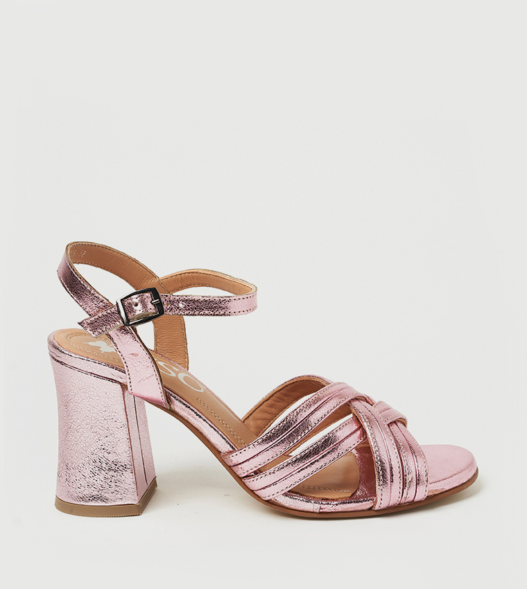 BELCH Criss-Cross Strap Heel Sandals