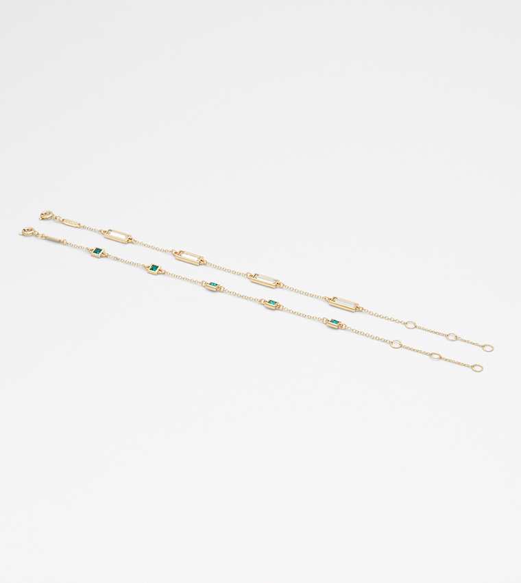 YBOTHA 2 Pack Gold-Tone Bracelets